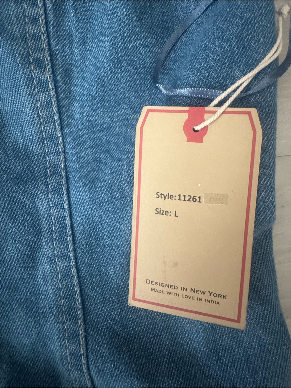 Denim Corset Tank Top - Blue - Picture 4 of 7